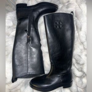 Tory Burch The Riding Boot Black 8 New